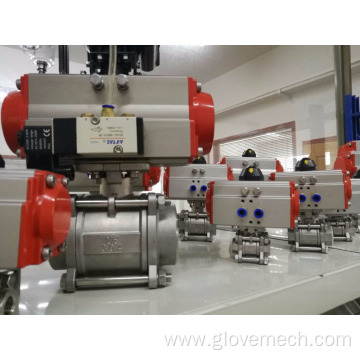 SS304 ball valve pneumatic actuator customized fluid control